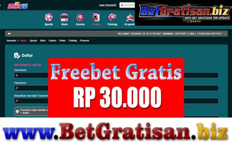 FREEBET TANPA DEPOSIT .